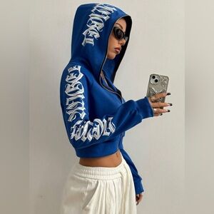 ✨NEW Blue Graphic Hoodie for Women